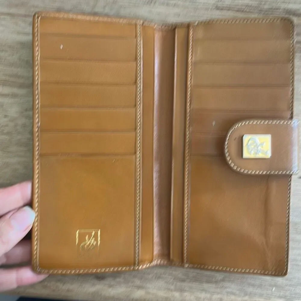 Van Gogh brown leather wallet vintage